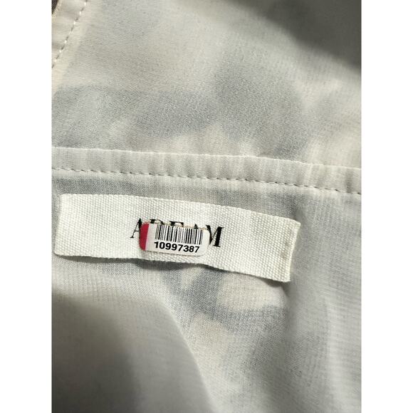 ADEAM Floral Fiesta Maxi Dress Women's 4 Blue Black Ruffle V-Neck Asymmetric RTR - Picture 7 of 15